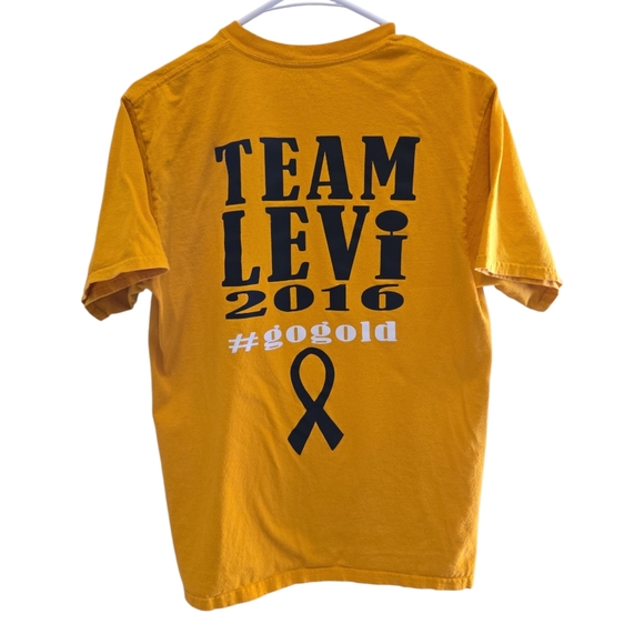 Port And Co Yellow T-Shirt TEAM LEVI 2016 M - Picture 2 of 4